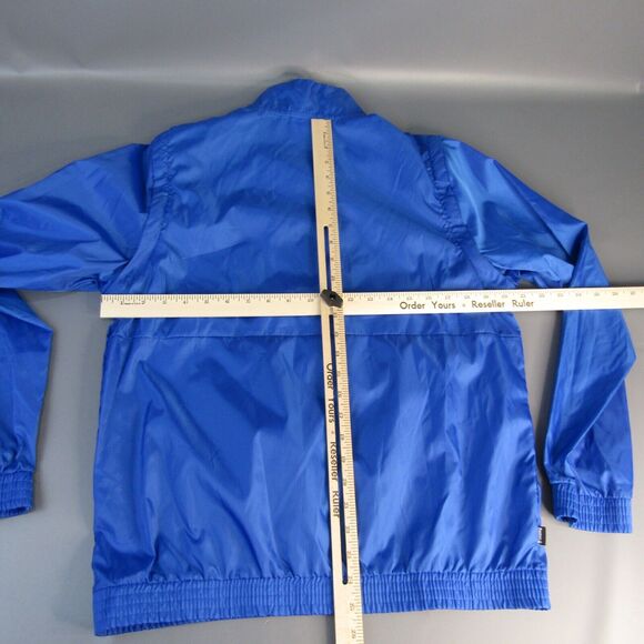 Reebok Pullover Windbreaker Jacket Women's Size 2XL Blue XXL Spell Out Logo Coat - Picture 5 of 7